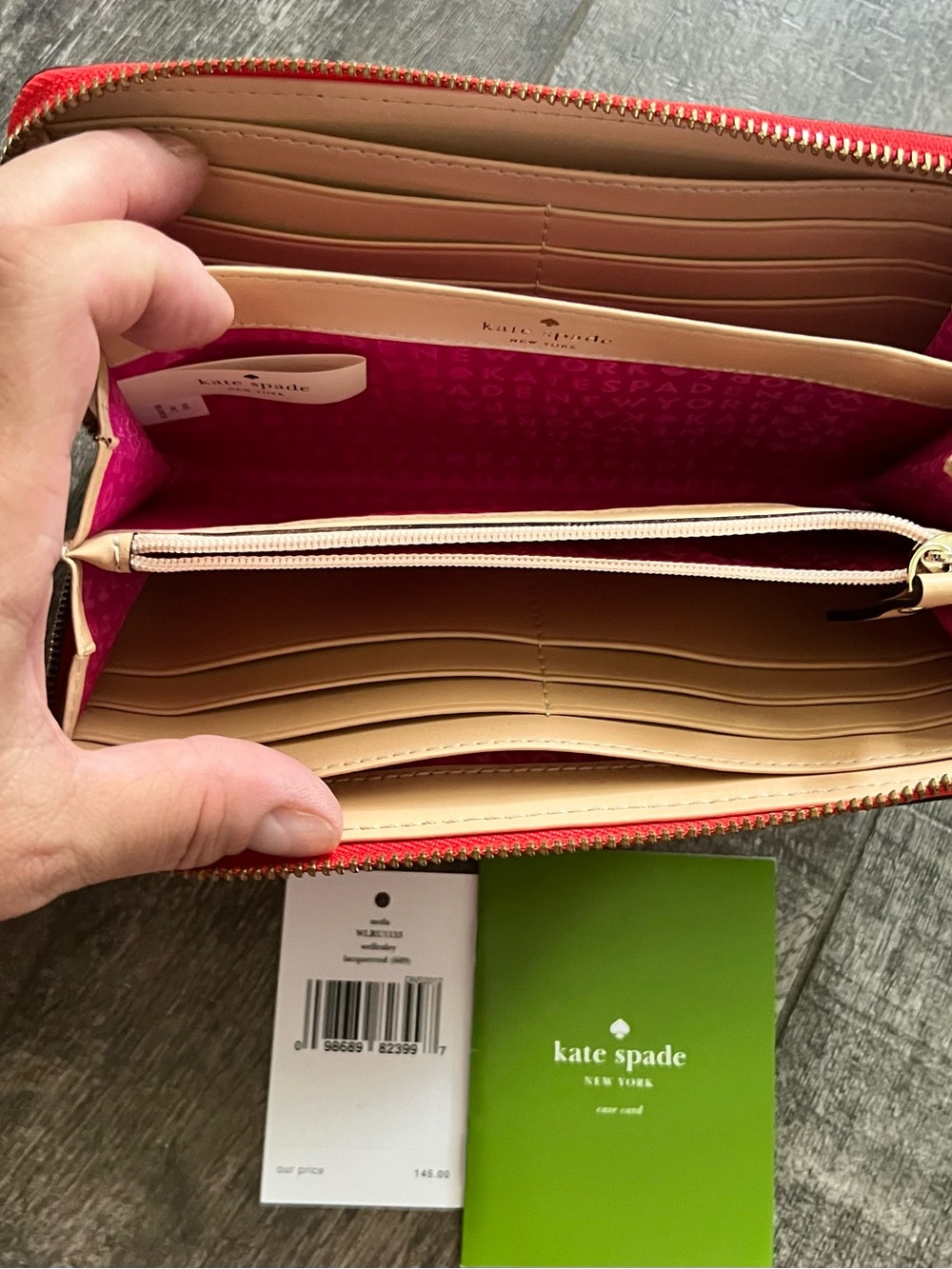 Kate Soade NWT Red Wellsey wallet - Picture 5 of 5